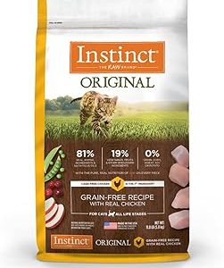 Instinct Original Dry Cat Food Raw Coated Kibble High Protein Grain Free Recipe Real Chicken 11 lb Bag Bangladesh (New)
