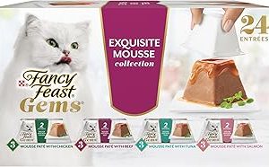 Fancy Feast Gems Pate Cat Food Mousse and a Halo of Savory Gravy Wet Cat Food Variety Pack  Pack of 12 4 oz Boxes Bangladesh (New)