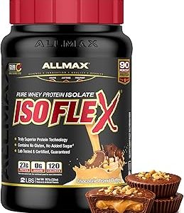 ALLMAX ISOFLEX Pure Whey Isolate Protein Powder Gluten Free Low Lactose Sugar Free High Protein Clean Keto Friendl Bangladesh (New)