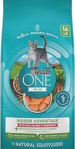 Purina ONE Natural Low Fat Indoor Dry Weight Control High Protein Cat Food Plus Indoor Advantage With Real Salmon 16 l Bangladesh (New)
