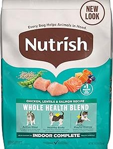 Nutrish Indoor Complete Premium Natural Dry Cat Food Chicken with Lentils  Salmon Recipe 14 Pounds Packaging May Vary Bangladesh (New)