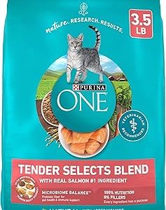 Purina ONE Natural Dry Cat Food Tender Selects Blend With Real Salmon 3 5 lb Bag Bangladesh (New)
