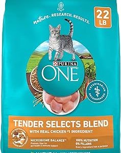 Purina ONE Natural Dry Cat Food Tender Selects Blend With Real Chicken 22 lb Bag Bangladesh (New)