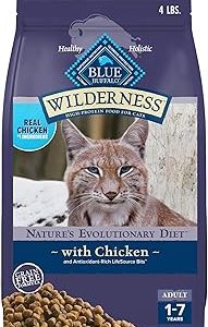 Blue Buffalo Wilderness Nature s Evolutionary Diet High Protein Grain Free Natural Dry Food for Adult Cats Chicken 4 l Bangladesh (New)