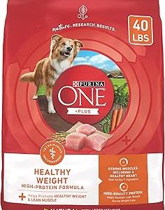 Purina One +Plus Dry Dog Food High Protein Healthy Weight Real Turkey 40 lb Bag Bangladesh (New)
