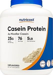 Nutricost Casein Protein Powder 5lb Micellar Casein Non GMO Gluten Free Unflavored Bangladesh (New)