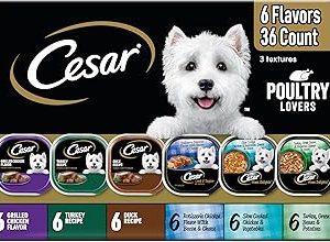 Cesar Classic Loaf in Sauce Adult Wet Dog Food Poultry Lovers Variety Pack with Real Chicken Turkey or Duck 3 5 oz Easy Bangladesh (New)