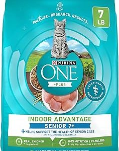 Purina ONE High Protein Natural Senior Dry Cat Food Indoor Advantage Senior+ 7 Lb Bag Bangladesh (New)