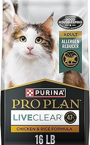 Purina Pro Plan Allergen Reducing High Protein Cat Food LIVECLEAR Chicken and Rice Formula 16 lb Bag Bangladesh (New)