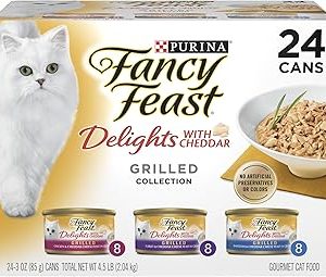 Purina Fancy Feast Delights with Cheddar Grilled Chicken Turkey or Whitefish and Cheddar Cheese Feast in Gravy Wet Cat Fo Bangladesh (New)