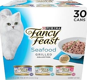 Purina Fancy Feast Grilled Wet Cat Food Seafood Collection in Wet Cat Food Variety Pack  Pack of 30 3 oz Cans Bangladesh (New)