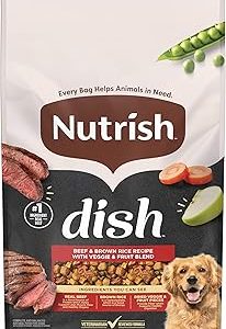 Nutrish Rachael Ray Dish Dry Dog Food Beef  Brown Rice Recipe with Veggie  Fruit Blend 23 lb Bag Bangladesh (New)