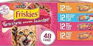Purina Friskies Gravy Wet Cat Food Variety Pack Surfin’ and Turfin’ Prime Filets Favorites 48 ct Can Bangladesh (New)