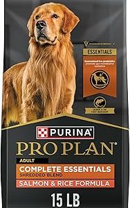 Purina Pro Plan Complete Essentials Shredded Blend Salmon and Rice Dog Food Dry Formula with Probiotics for Dogs 15 lb Bag Bangladesh (New)