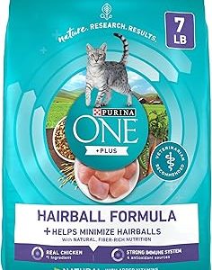 Purina ONE Natural Cat Food for Hairball Control +PLUS Hairball Formula 7 lb Bag Bangladesh (New)