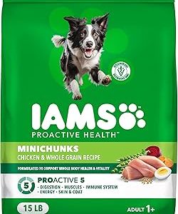 IAMS Proactive Health Minichunks Premium Dry Dog Food Adult Dog Food Dry Recipe 15 lb Bag Bangladesh (New)