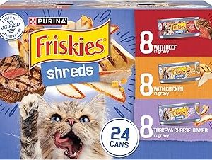 Purina Friskies Gravy Wet Cat Food Variety Pack Shreds With Beef With Chicken and Turkey and Cheese Dinner  Pack of 2 Bangladesh (New)