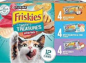Purina Friskies Wet Cat Food Variety Pack Tasty Treasures Prime Filets With Ocean Fish and Tuna With Chicken and With T Bangladesh (New)