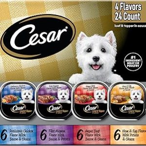 Cesar Loaf in Sauce Wet Dog Food Rotisserie Chicken Filet Mignon Angus Beef and Ham  Egg Flavors Variety Pack Wet Foo Bangladesh (New)